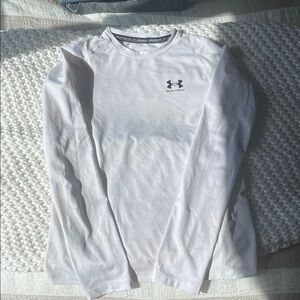 Under Armour Kids Long Sleeve White Heatgear